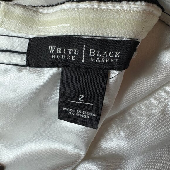 White House Black Market Strapless Striped Party Dress - Size 2 - Picture 3 of 3